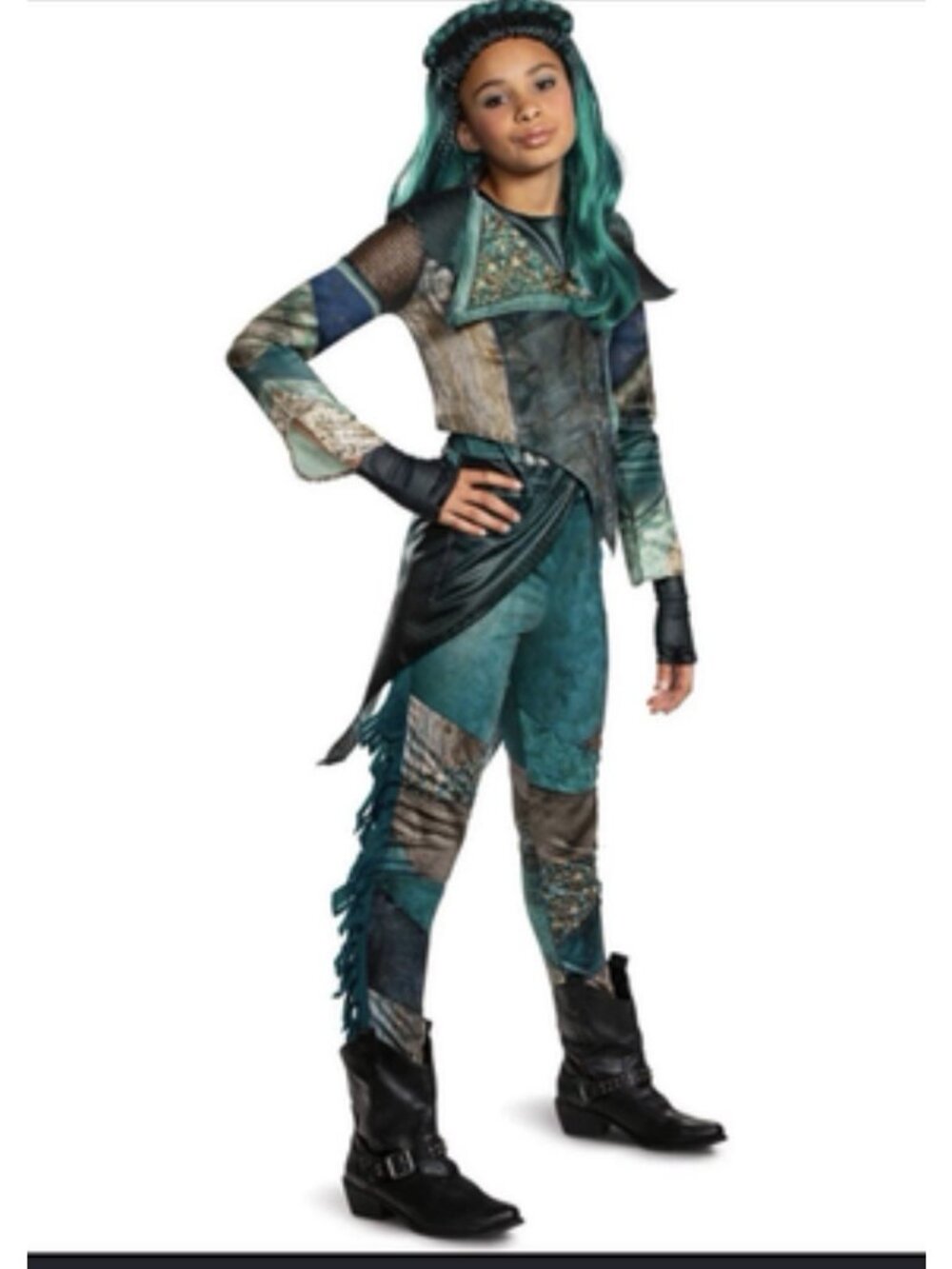 Descendants 3 Uma Deluxe Costume Girls Size L 10 12 Halloween Cosplay Jumpsuit - Picture 1 of 7